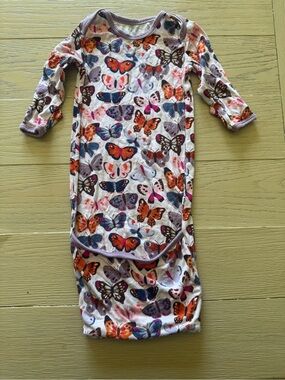 Little Sleepies White Sleep Sack with Orange, Purple, Blue & Pink Butterflies